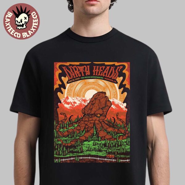 Dirty Heads Morrison Colorado 2025 Gig Poster At Red Rocks Amphitheatre On June 26 2025 The Rock Octopus Art Unisex T-Shirt