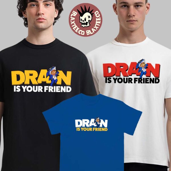 Drain Is Your Friend Album Kewpie Friend Text Logo Unisex T-Shirt