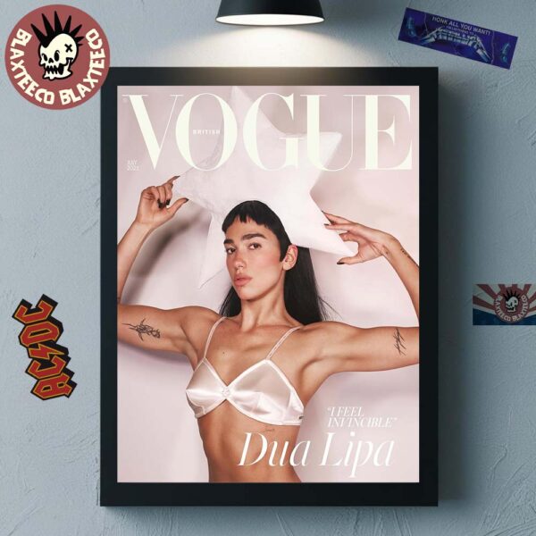 Dua Lipa Graces The Cover Of Vogue British July 2025 Issues I Feel Invincible Home Decor Poster Canvas