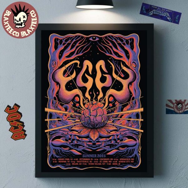 Eggy Summer 2025 Tour Gig Poster Tour Dates Way of the Stone Inspired Art Home Decor Poster Canvas