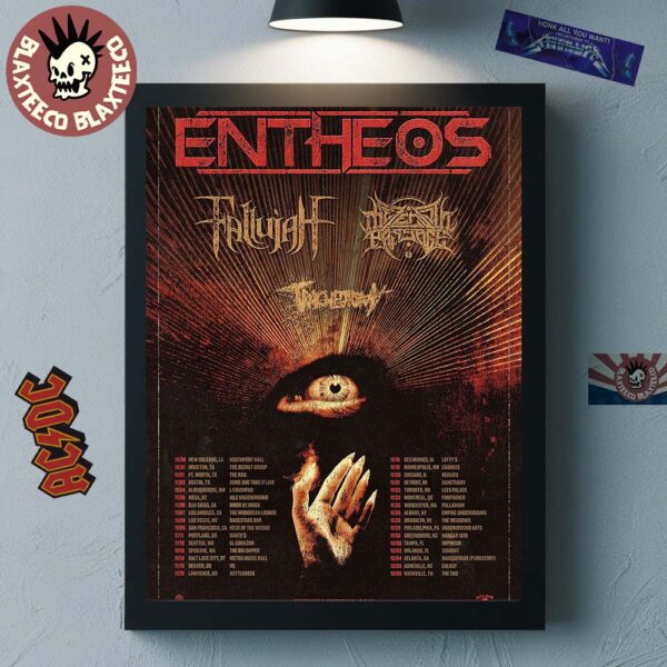 Entheos First Ever North American Tour 2025 Schedule Tour Dates Wall Decor Poster Canvas