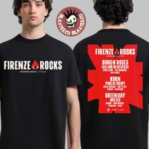 Firenze Rocks Festival 2025 At Visarno Arena From June 12 To 15 2025 Full Lineup Two Sided Unisex T-Shirt