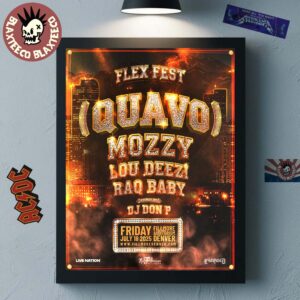 Flex Fest Denver 2025 At The Fillmore Auditorium On July 18 2025 Home Decor Poster Canvas