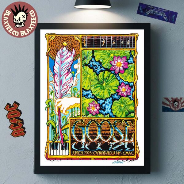 Goose Band Canandaigua New York 2025 Concert Poster At CMAC On June 21 2025 Home Decor Poster Canvas