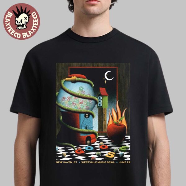Goose Band New Haven Connecticut 2025 Gig Poster At Westville Music Bowl On June 29 2025 Unisex T-Shirt