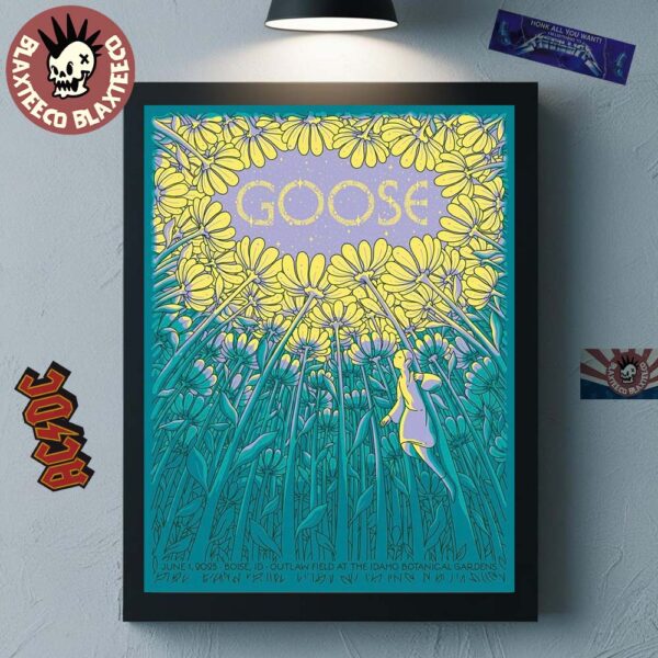 Goose Boise Idaho 2025 Concert Poster At Outlaw Field At The Idaho Botanical Gardens On June 1 2025 Home Decor Poster Canvas