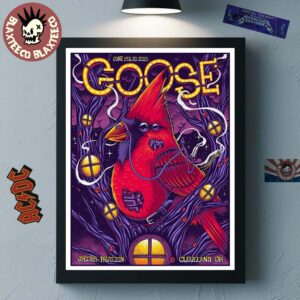 Goose Cleveland Ohio 2025 Concert Poster At Jacobs Pavilion On June 19 And 20 2025 Home Decor Poster Canvas