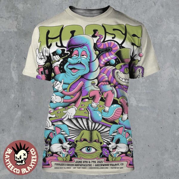 Goose Greenwood Village Colorado 2025 Concert Poster At Fiddler’s Green Amphitheatre On June 6 And 7 2025 All Over Print Shirt