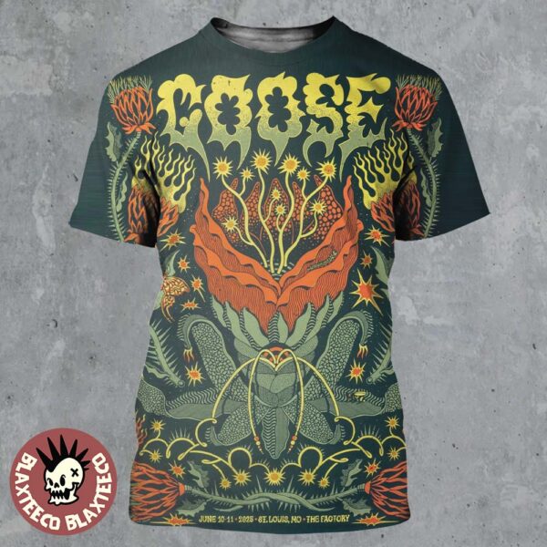 Goose St Louis Missouri 2025 Concert At The Factory On June 10-11 2025 Art By Amy Jean All Over Print Shirt
