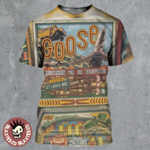 Goose St Louis Missouri 2025 Concert At The Factory On June 10-11 2025 Art By Dan Black Pinball Machine Art All Over Print Shirt