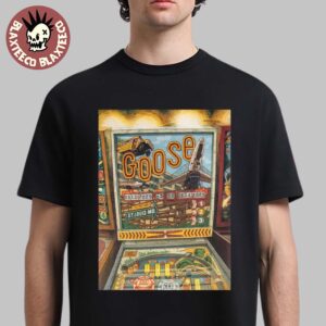 Goose St Louis Missouri 2025 Concert At The Factory On June 10-11 2025 Art By Dan Black Pinball Machine Art Unisex T-Shirt