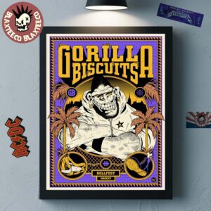 Gorilla Biscuits Live At Hellfest 2025 Out Of Bounds In Clisson France From 19 Though 22 June 2025 Home Decor Poster Canvas