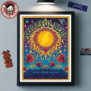 Grateful Dead Sixty Years So Far 60th Anniversary Home Decor Poster Canvas