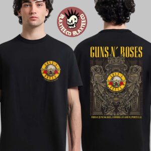 Guns N Roses Portugal 2025 Event Poster At Coimbra Stadium On June 6 2025 Two Sided Unisex T-Shirt