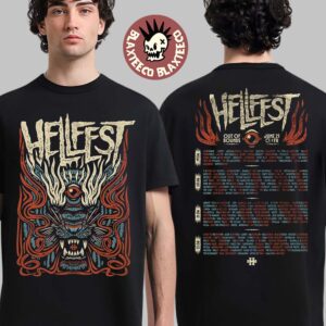Hellfest 2025 Out Of Bounds Merch Clisson France On June 19-22 2025 With Lineup Savage Tiger Two Sided Unisex T-Shirt