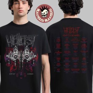 Hellfest 2025 Out Of Bounds Merch Clisson France On June 19-22 2025 With Lineup Skyline Two Sided Unisex T-Shirt