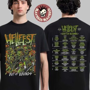 Hellfest 2025 Out Of Bounds Merch Clisson France On June 19-22 2025 With Lineup Warzone Zombie Two Sided T-Shirt
