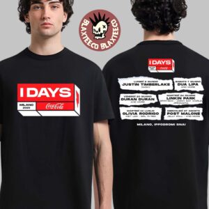 I-Days Festival Milano 2025 Cocacola Italy Merch From June 2-August 27 2025 Two Sided T-Shirt