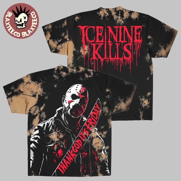 Ice Nine Kills Celebrating 45 Years of Fear at Crystal Lake Jason Voorhees Dyed Mache Tee