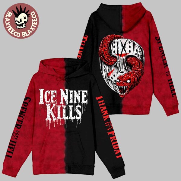 Ice Nine Kills Celebrating 45 Years of Fear at Crystal Lake Spencer Goes To Hell Split Dye Hoodie