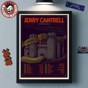 Jerry Cantrell European Tour 2025 Gig Poster Tour Dates Serpent On The Castle Art Home Decor Poster Canvas
