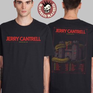Jerry Cantrell European Tour 2025 Gig Poster Tour Dates Serpent On The Castle Art Two Sided Unisex T-Shirt