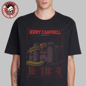 Jerry Cantrell European Tour 2025 Gig Poster Tour Dates Serpent On The Castle Art Unisex T-Shirt