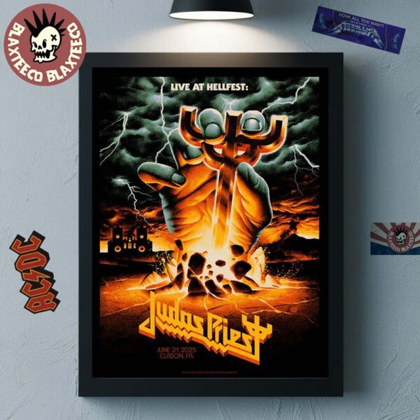 Judas Priest Live At Hellfest 2025 In Clisson France On June 21 2025 Home Decor Poster Canvas
