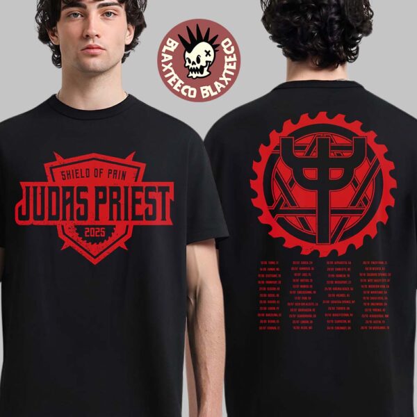 Judas Priest Shield of Pain Tour With Tour Dates Two Sided T-Shirt
