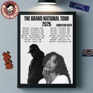 Kendrick Lamar x SZA The Grand National Tour 2025 Europe And UK Tour Dates Home Decor Poster Canvas