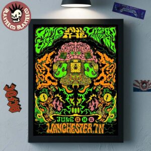 King Gizzard And The Lizard Wizard Manchester Tennessee 2025 Tour Poster On June 13 14 15 2025 Home Decor Poster Canvas