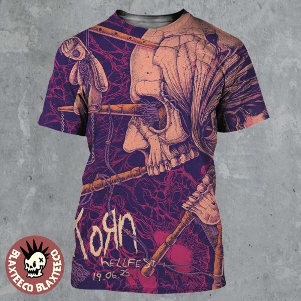 Korn Hellfest 2025 Gig Poster Clisson France On June 19 2025 All Over Print Shirt