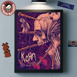 Korn Hellfest 2025 Gig Poster Clisson France On June 19 2025 Home Decor Poster Canvas
