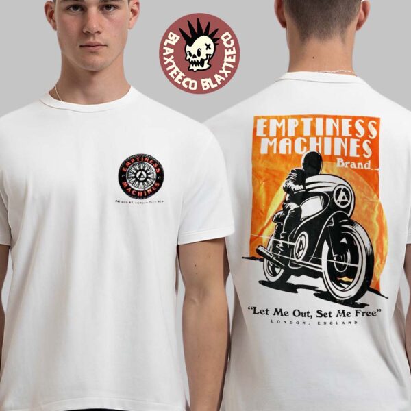 Linkin Park Emptiness Machines Custom Cycles London England Pop Up 2025 From Zero World Tour Two Sided T-Shirt