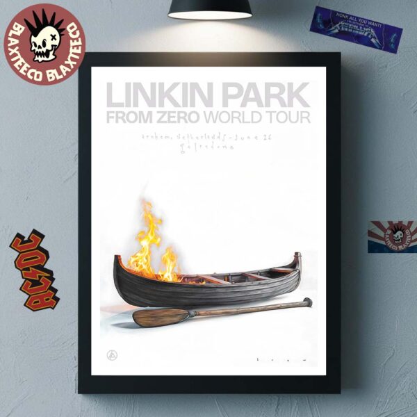 Linkin Park From Zero World Tour 2025 Arnhem Netherlands Concert Poster At GelreDome On June 26 2025 Home Decor Poster Canvas