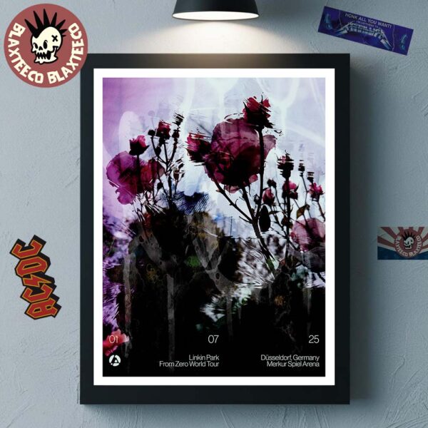 Linkin Park From Zero World Tour 2025 Dusseldorf Germany Concert Poster At Merkur Spiel Arena On July 1 2025 Home Decor Poster Canvas
