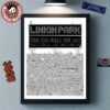 Linkin Park From Zero World Tour 2025 Dusseldorf Germany Concert Poster At Merkur Spiel Arena On July 1 2025 Home Decor Poster Canvas