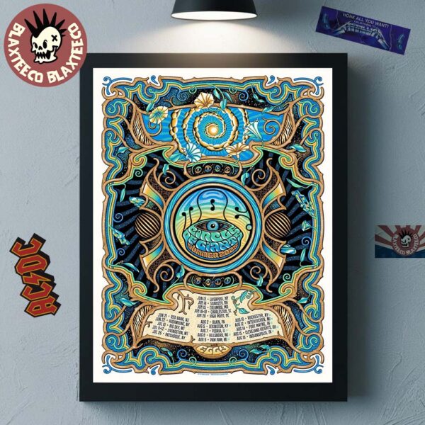 MOE Band Circle Of Giants Summer 2025 Tour With Eggy Tour Dates Home Decor Poster Canvas