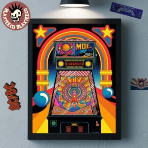 MOE Liverpool New York 2025 Concert Poster At Sharkey’s Event Center On June 13 2025 Pinball Machine Art Home Decor Poster Canvas