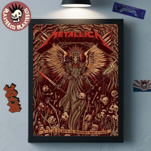 Metallica M72 Atlanta 2025 Venue Poster In Atlanta Georgia At Mercedes Benz Stadium On June 3 2025 Home Decor Poster Canvas