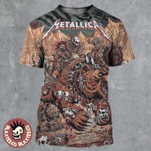 Metallica M72 Denver 2025 Night 1 Venue Poster In Denver Colorado At Empower Field at Mile High On June 27 2025 All Over Print Shirt