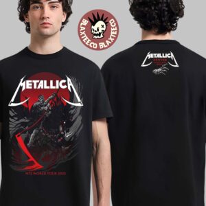 Metallica M72 Denver 2025 Pop Up Shop Tee In Denver Colorado At Empower Field at Mile High On June 27 And 29 2025 The Death Knight Art Two Sided T-Shirt