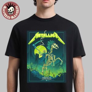 Metallica M72 Houston 2025 Venue Poster In Houston Texas At NRG Stadium On June 14 2025 The Skeleton Reaper Art Essentials T-Shirt