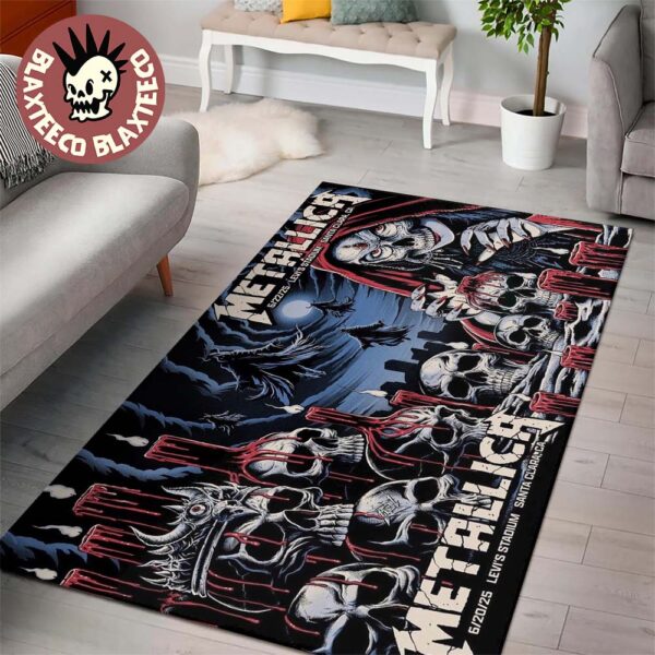 Metallica M72 Santa Clara 2025 Night 1 And 2 Combined Venue Poster At Levi’s Stadium In California On June 20 And 22 2025 Rug Carpet For Home Decor
