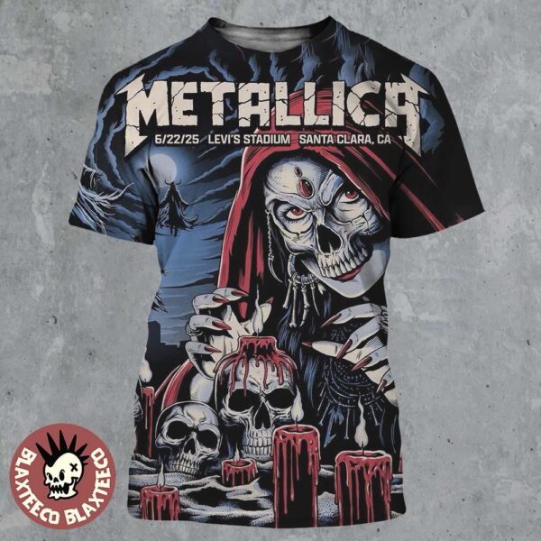 Metallica M72 Santa Clara 2025 Night 2 Venue Poster At Levi’s Stadium In California On June 22 2025 All Over Print Shirt