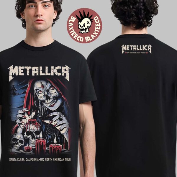 Metallica M72 Santa Clara 2025 Night 2 Venue Tee At Levi’s Stadium In California On June 22 2025 Two Sided T-Shirt
