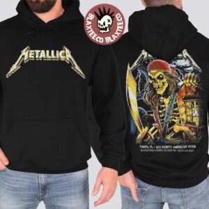Metallica M72 Tampa 2025 Night 2 Venue Hoodie In Tampa Florida At Raymond James On June 8 2025 The Pirate Skeleton Art Two Sided Hoodie