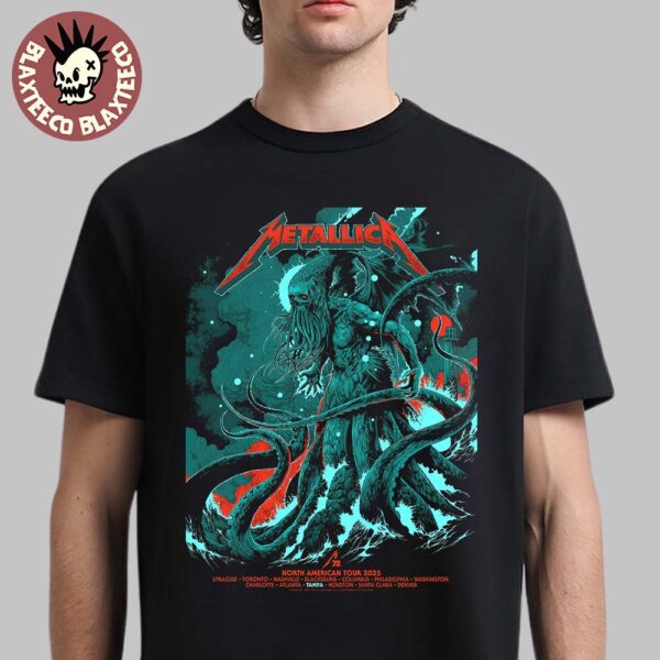 Metallica M72 Tampa 2025 Pop Up Shop Poster In Tampa Florida At Raymond James Stadium On June 6 And 8 2025 Unisex T-Shirt