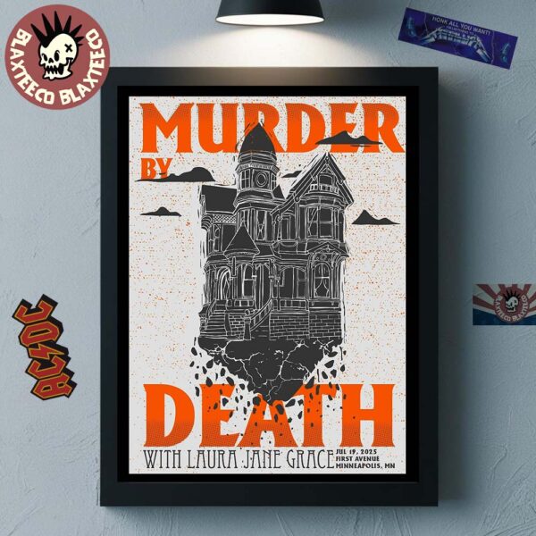 Murder By Death With Laura Jane Grace Minneapolis Minnesota At First Avenue On July 19 2025 Home Decor Poster Canvas