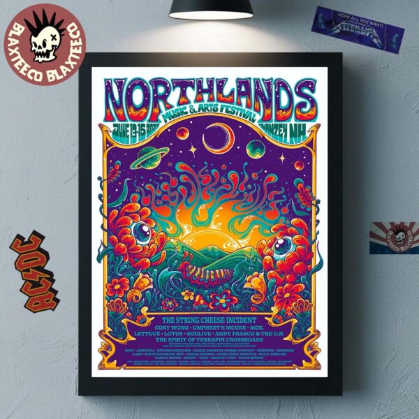 Northlands Music And Arts Festival 2025 Swanzey New Hampshire Poster On June 13-15 2025 With Lineup